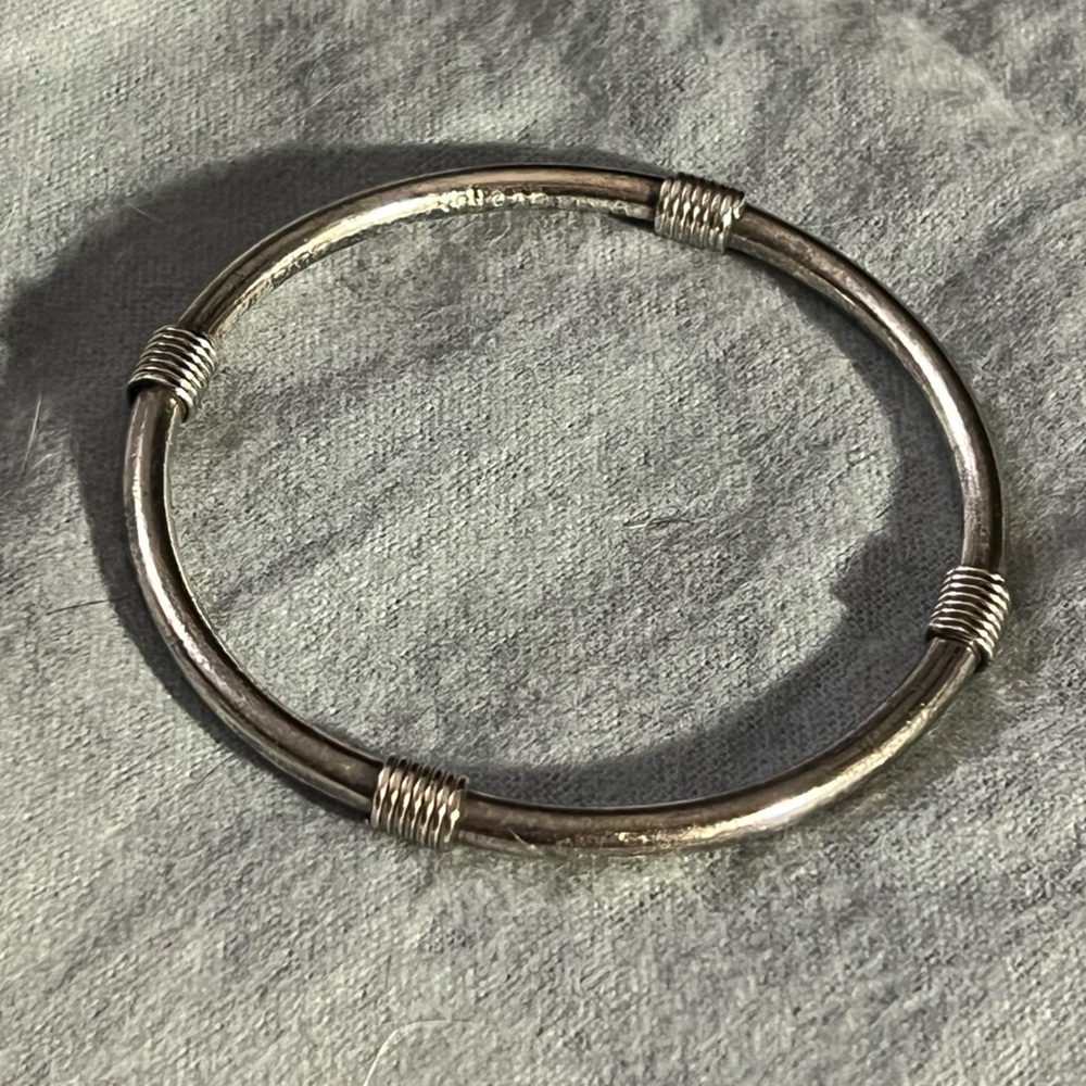 Thick Sterling Silver Bangle